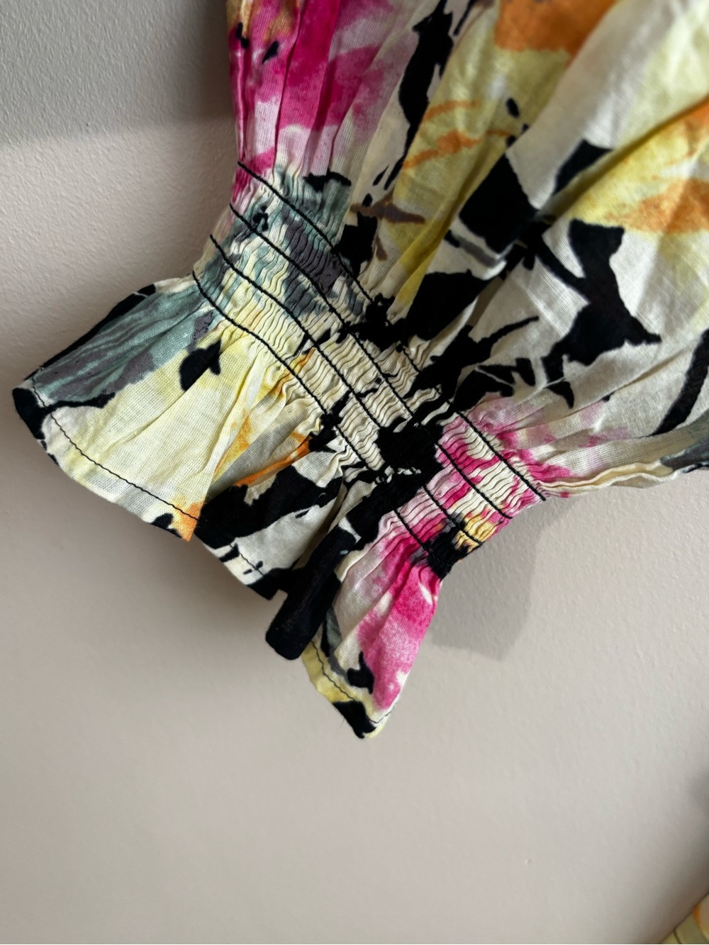Lauren Ralph Lauren Plus Sz 18 Black Label Multicolor Floral Dress Cotton Voile - Picture 7 of 16